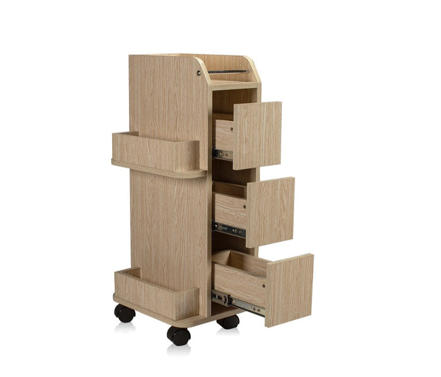 Pedicure Trolley, Light Wood Color