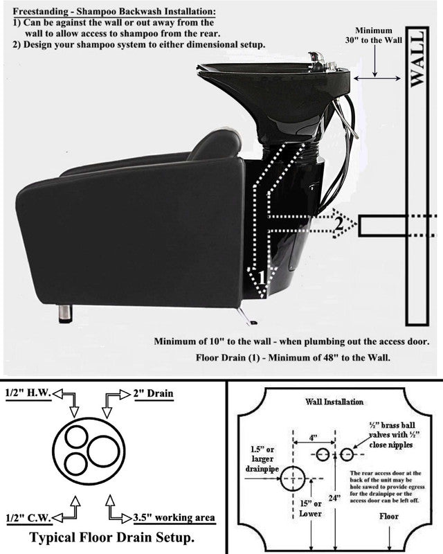 Comfort Plus Electric Backwash Shampoo Unit