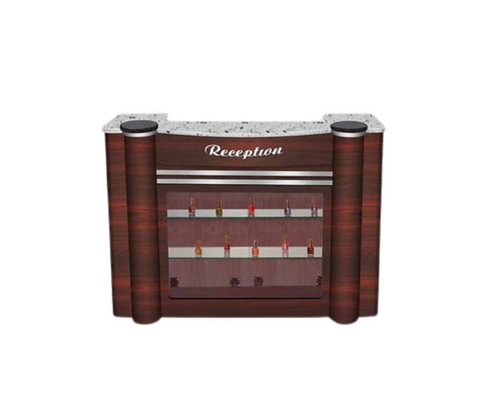 Redskin Reception Desk w/ Glass Display