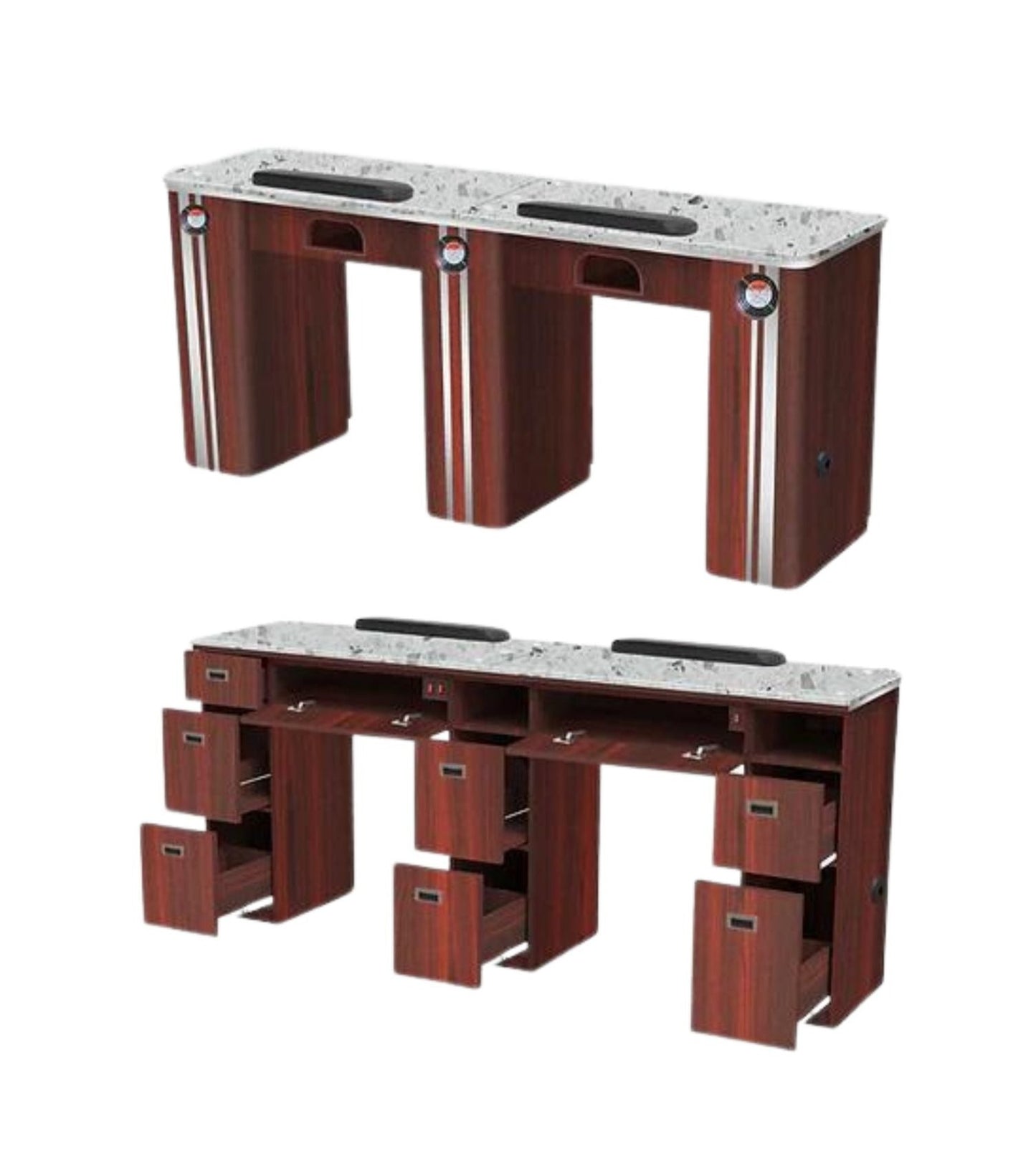 Redskin Double Nail Table w/ Fans