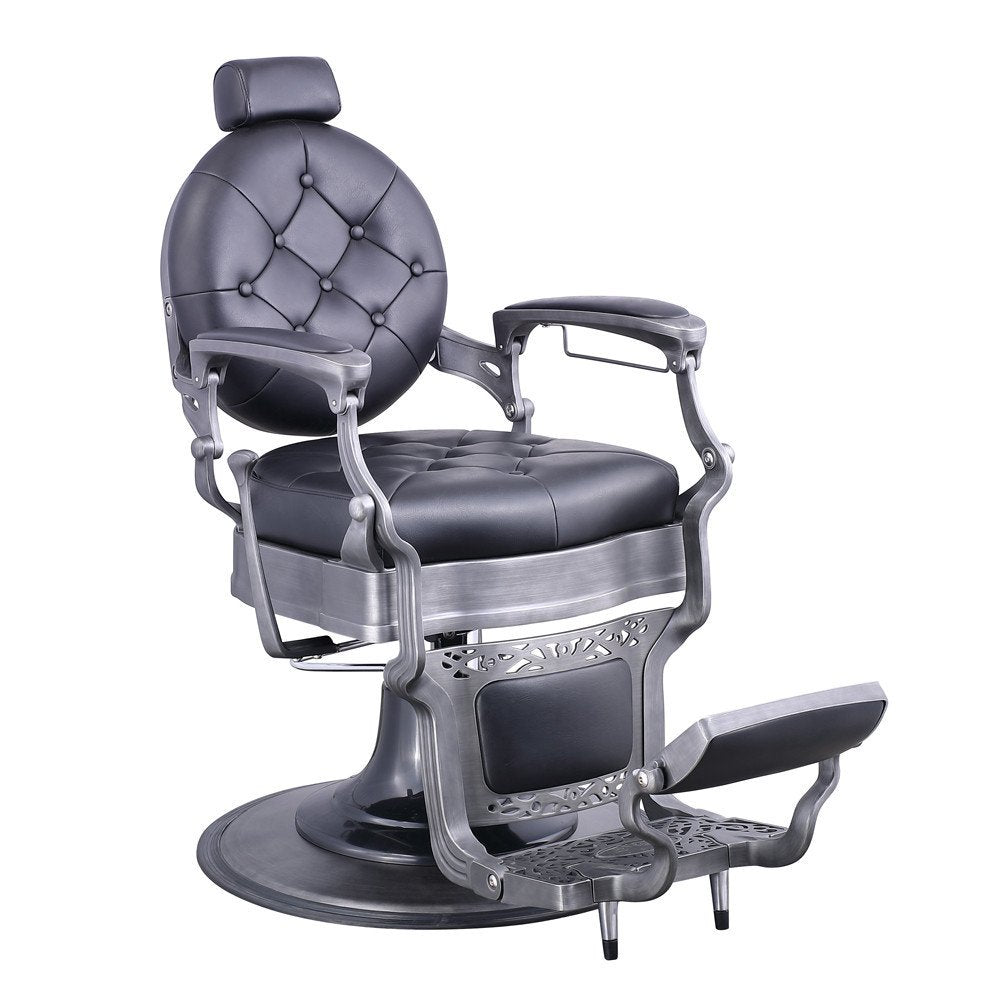 Vanquish Antique Barber Chair - Brushed Frame